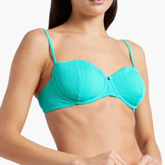 VIX PAULA HERMANNY Nissi tie-back ribbed bikini top S NWT‎ - Picture 1 of 11